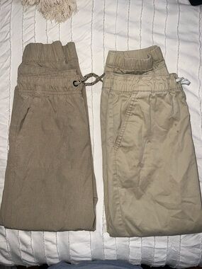 Kids Elastic-Waist Khaki Bottoms - Neutral Taupe